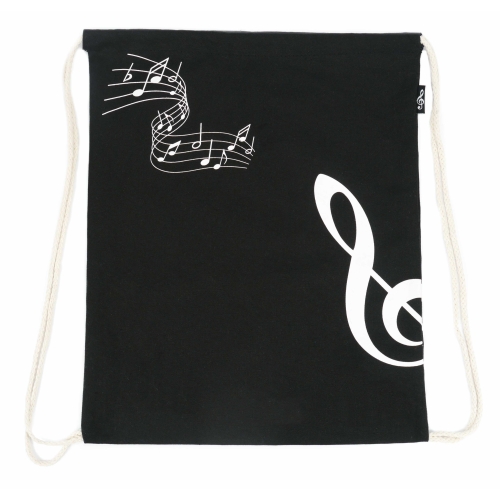Drawstring bag g-clef black