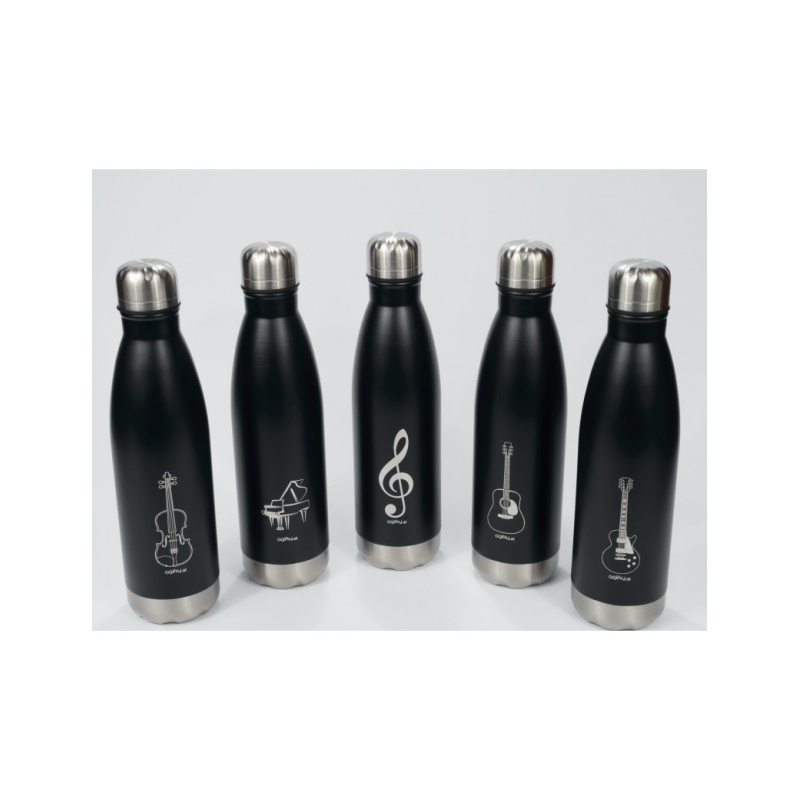 Thermo drink bottle: g-clef