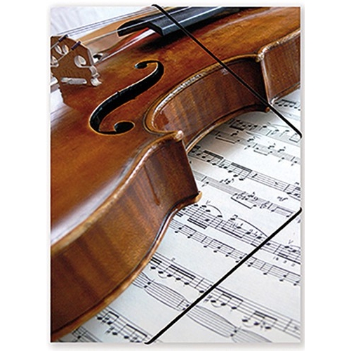 File with elastic band Violin/Sheet music