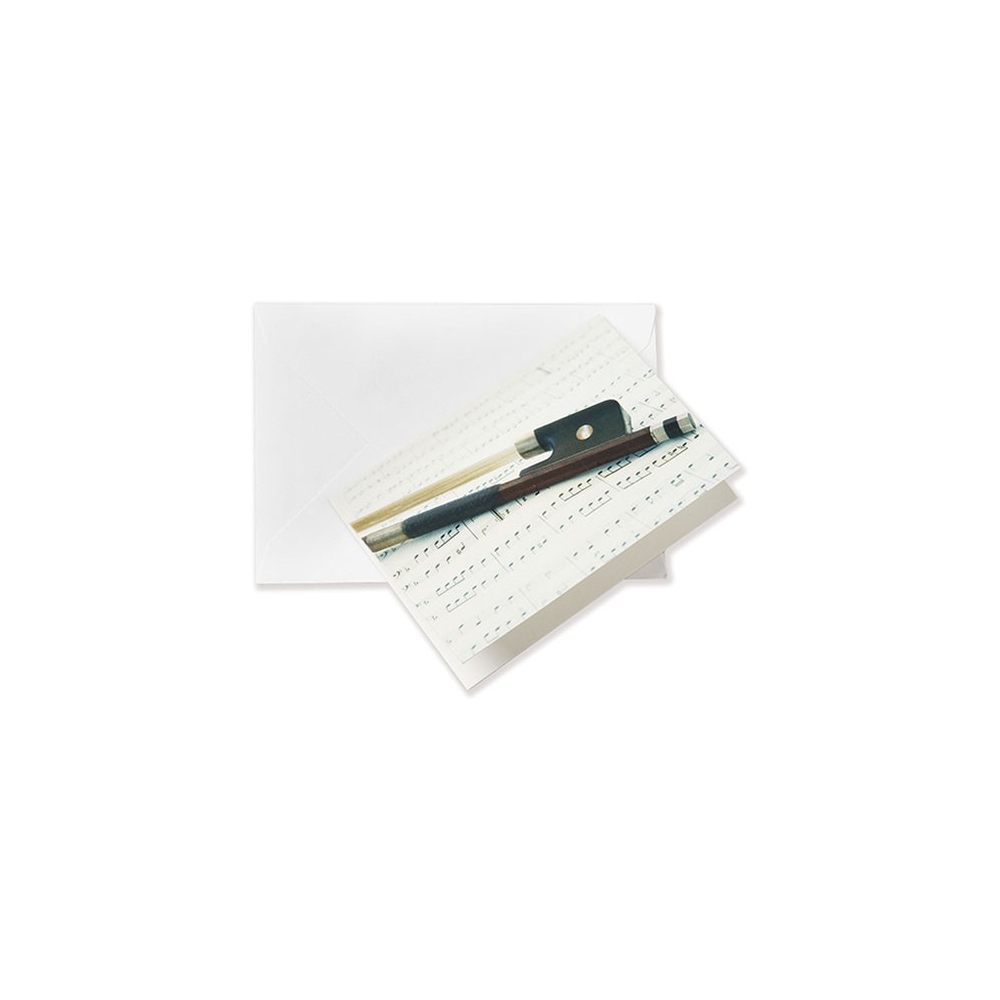 Greeting card Bow/Sheet music A6