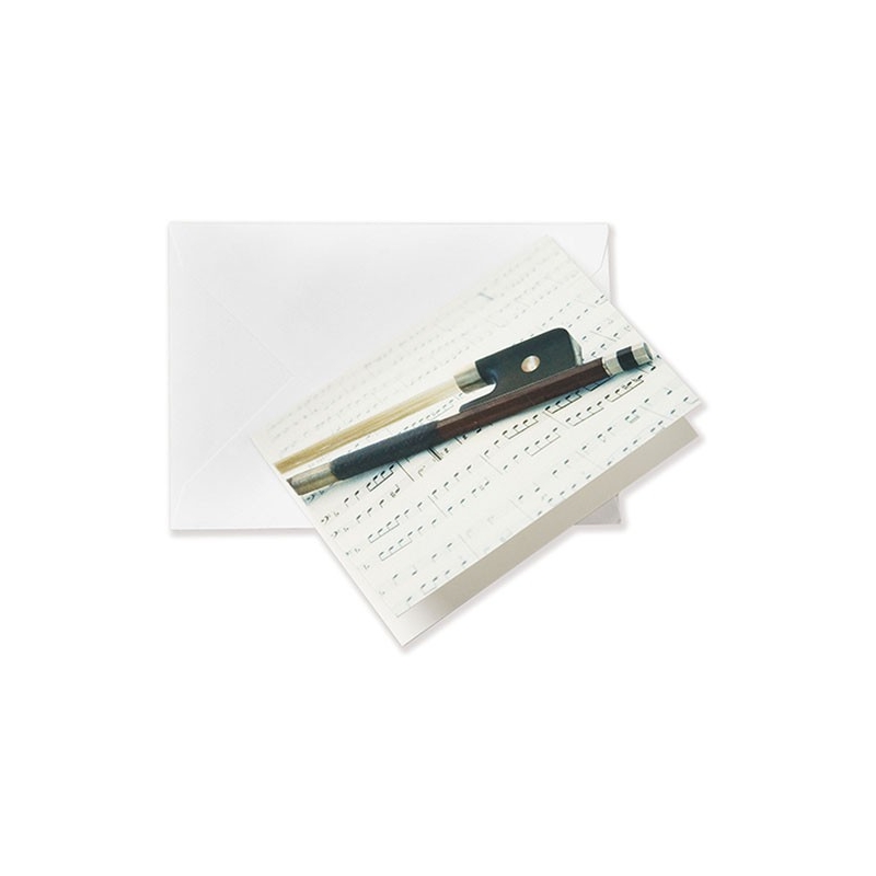 Greeting card Bow/Sheet music A6
