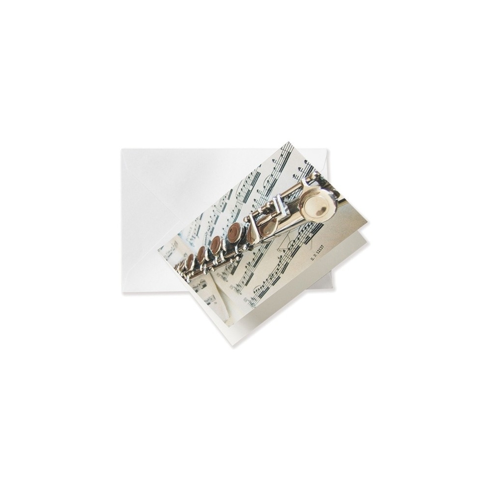 Greeting card Flute/Sheet music A6
