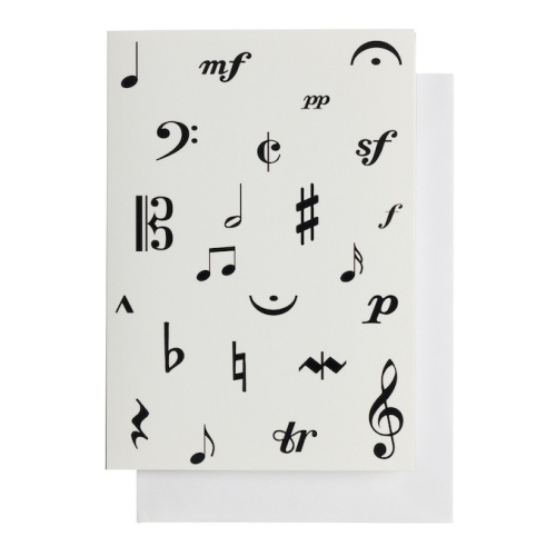 Greeting card Music symbols A6