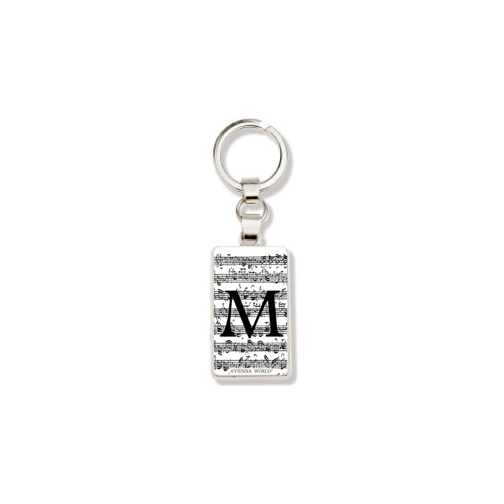 Keyring Letter M white