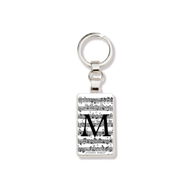 Keyring Letter M white