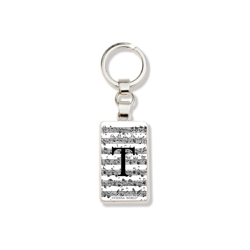 Keyring Letter T white