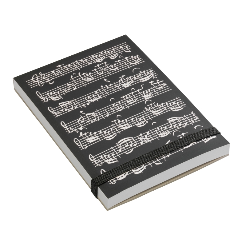 Notepad Sheet music black A7