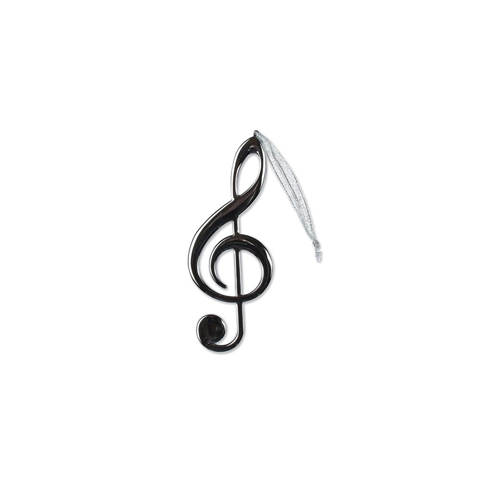 Ornament G-clef silver