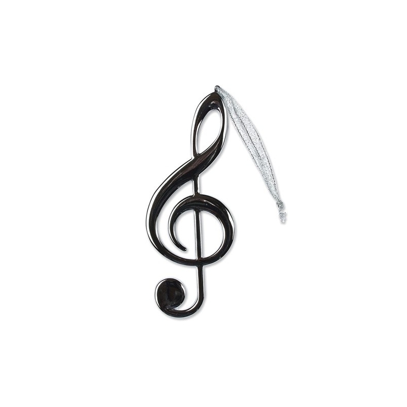 Ornament G-clef silver
