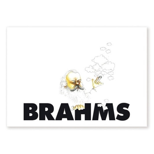 Postcard Brahms Caricature...