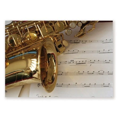 Postcard Saxophone/music...