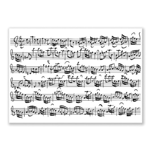 Postcard Sheet music white...