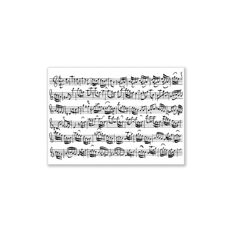 Postcard Sheet music white (10 pcs)