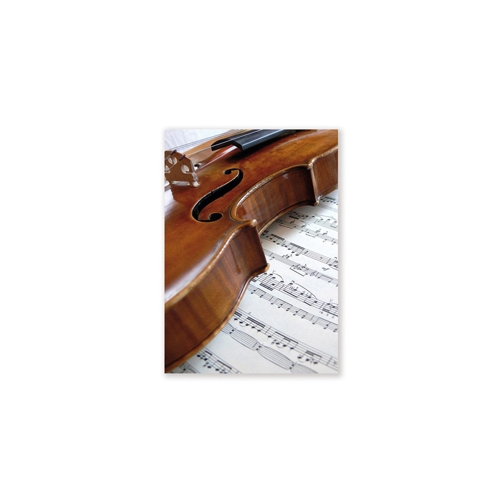 Postcard Violin/Sheet music (1 card)