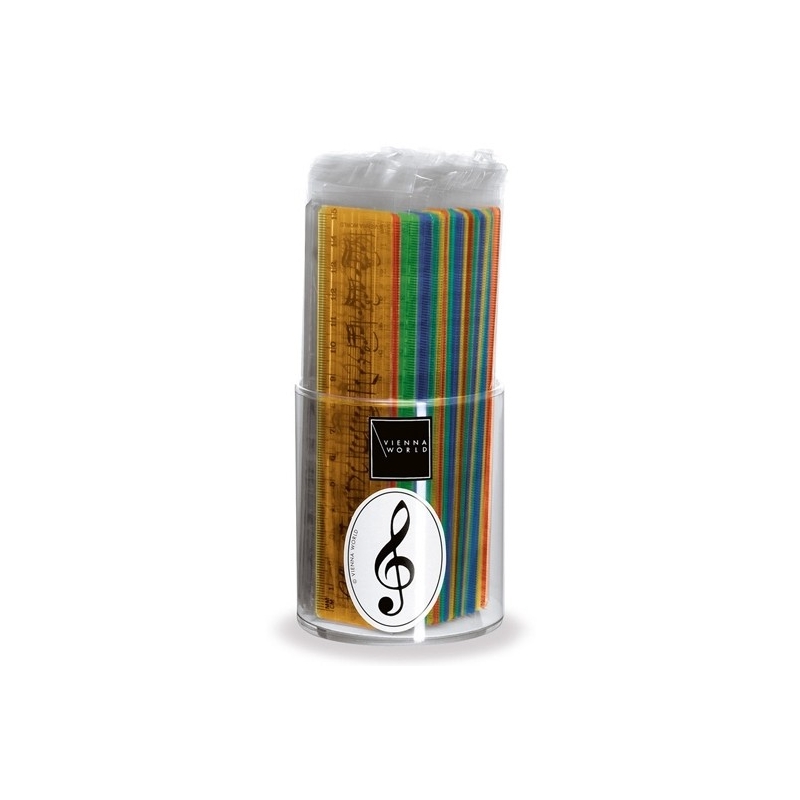 Ruler Line of notes ass. 15cm (1 pc)
