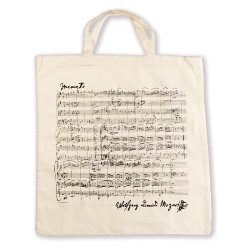 Tote bag Mozart white
