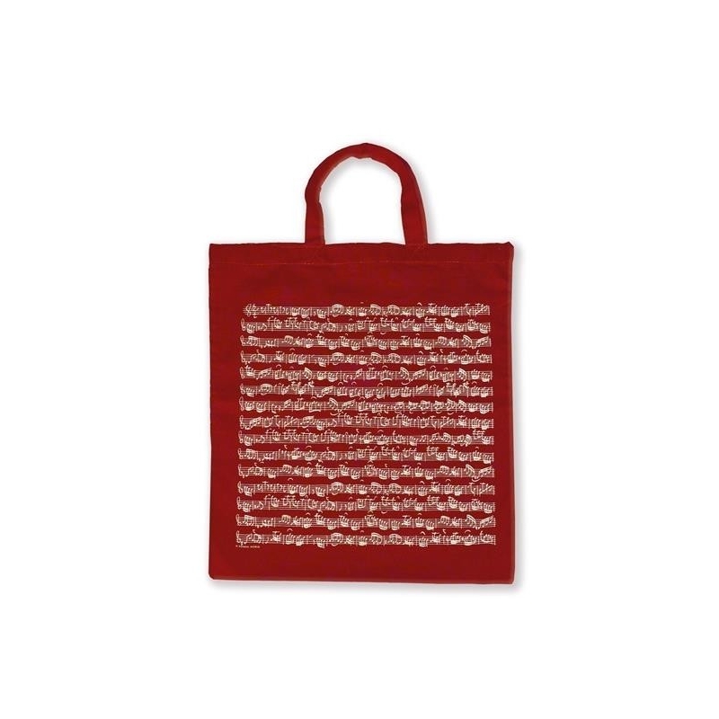 Tote bag Sheet music bordeaux