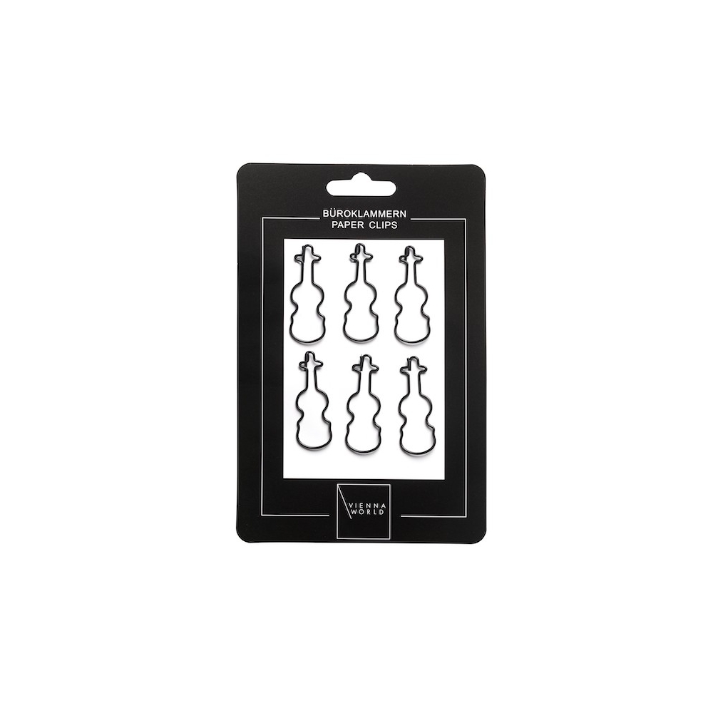 Paper clips Violin black (6 Pcs)