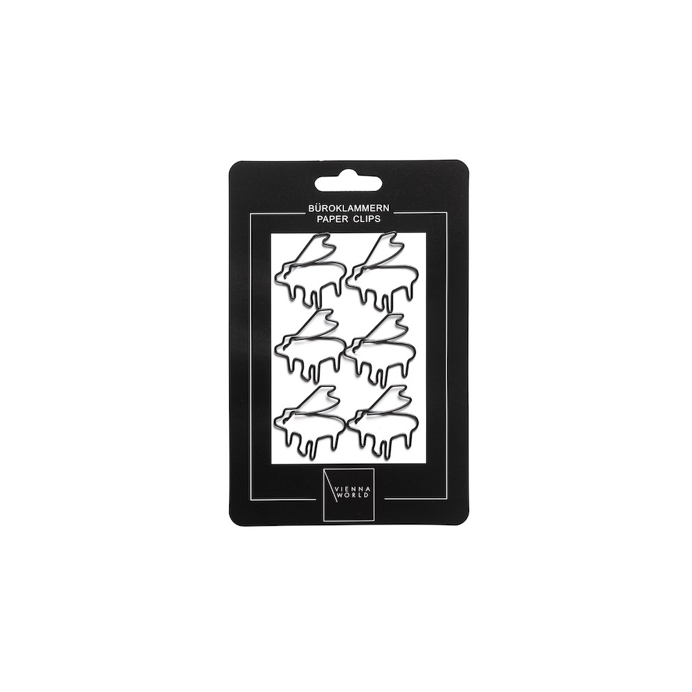 Paper clips Piano black (6 Pcs)