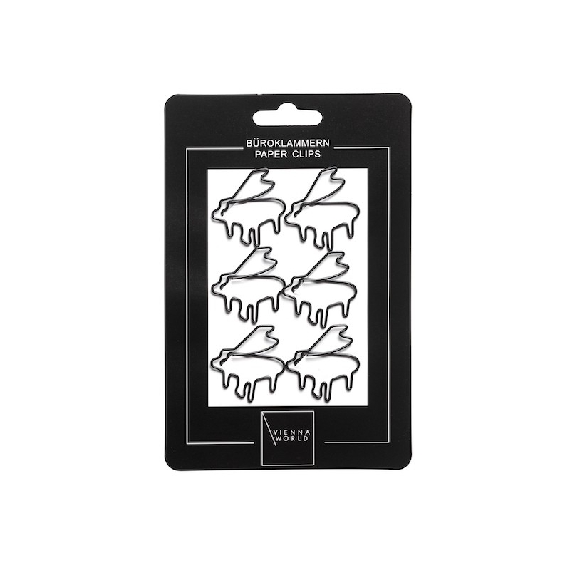 Paper clips Piano black (6 Pcs)