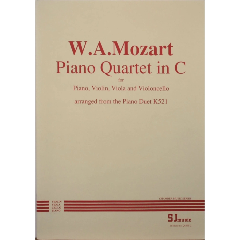 Mozart: Piano Quartet in C, arr. from duet K521