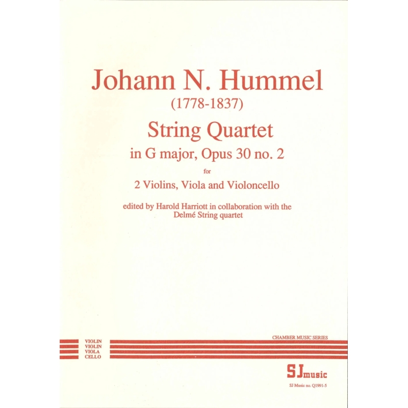 Hummel: Quartet in G, opus 30 no. 2