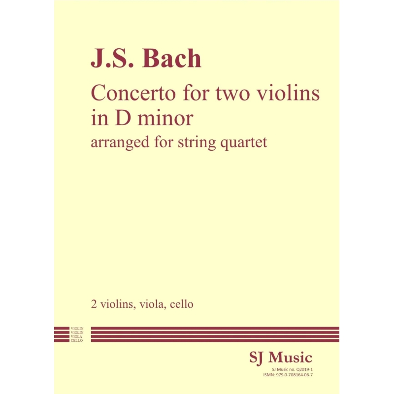 Bach: Concerto for Two Violins in D minor arr String Quartet