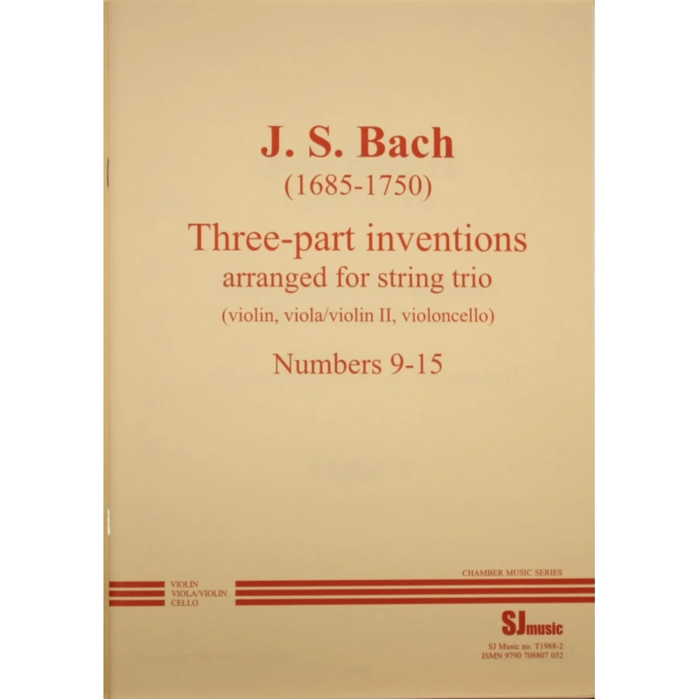 Bach, JS: Three part inventions, nos. 9-15