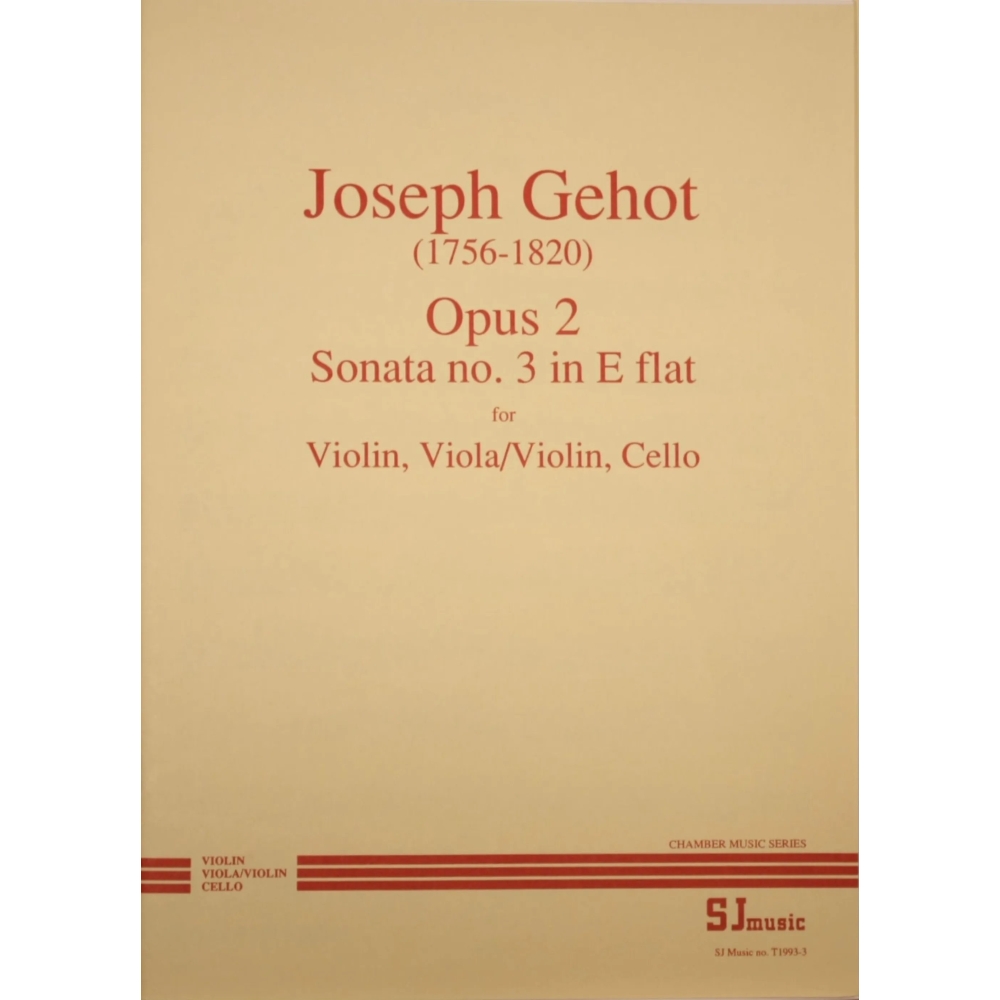 Gehot: Trio, opus 2 no. 3 in E flat