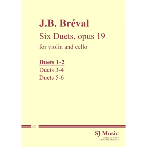 Bréval: Duets, opus 19 nos....