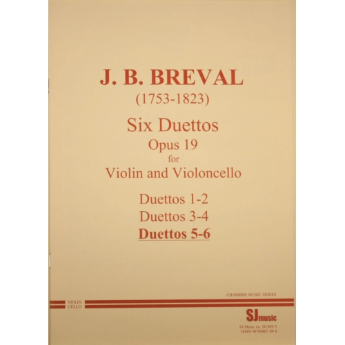 Bréval: Duets, opus 19 nos....