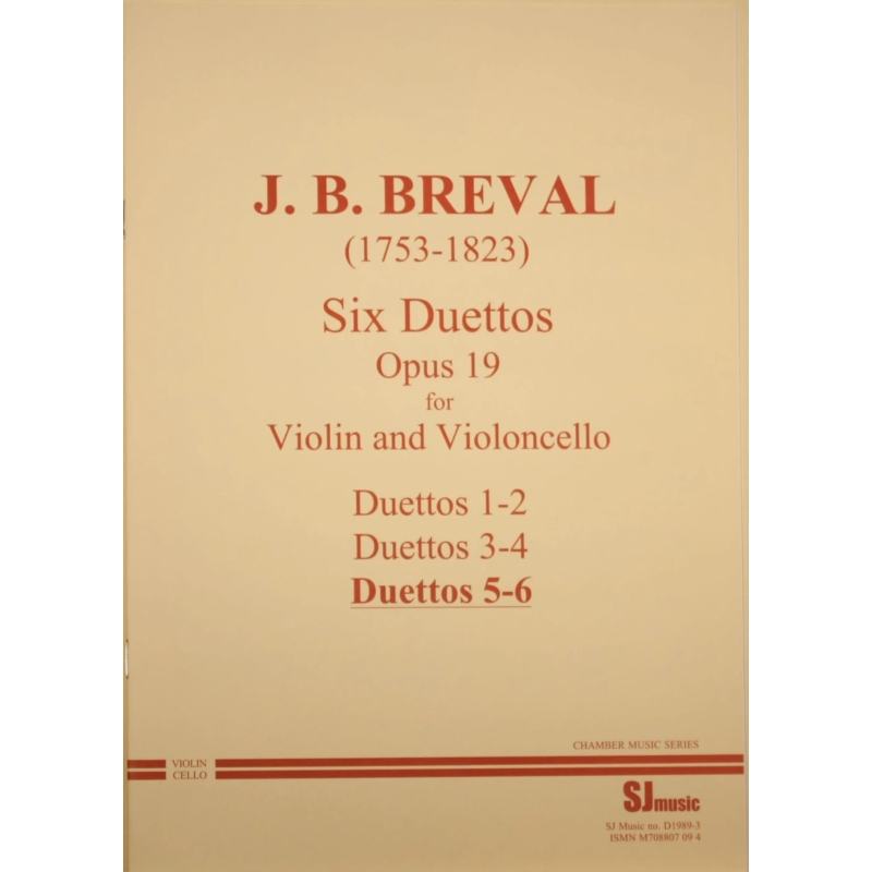 Bréval: Duets, opus 19 nos. 5-6