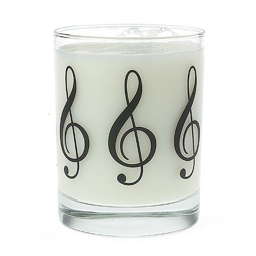 Clear Glass Tumbler: Treble Clef