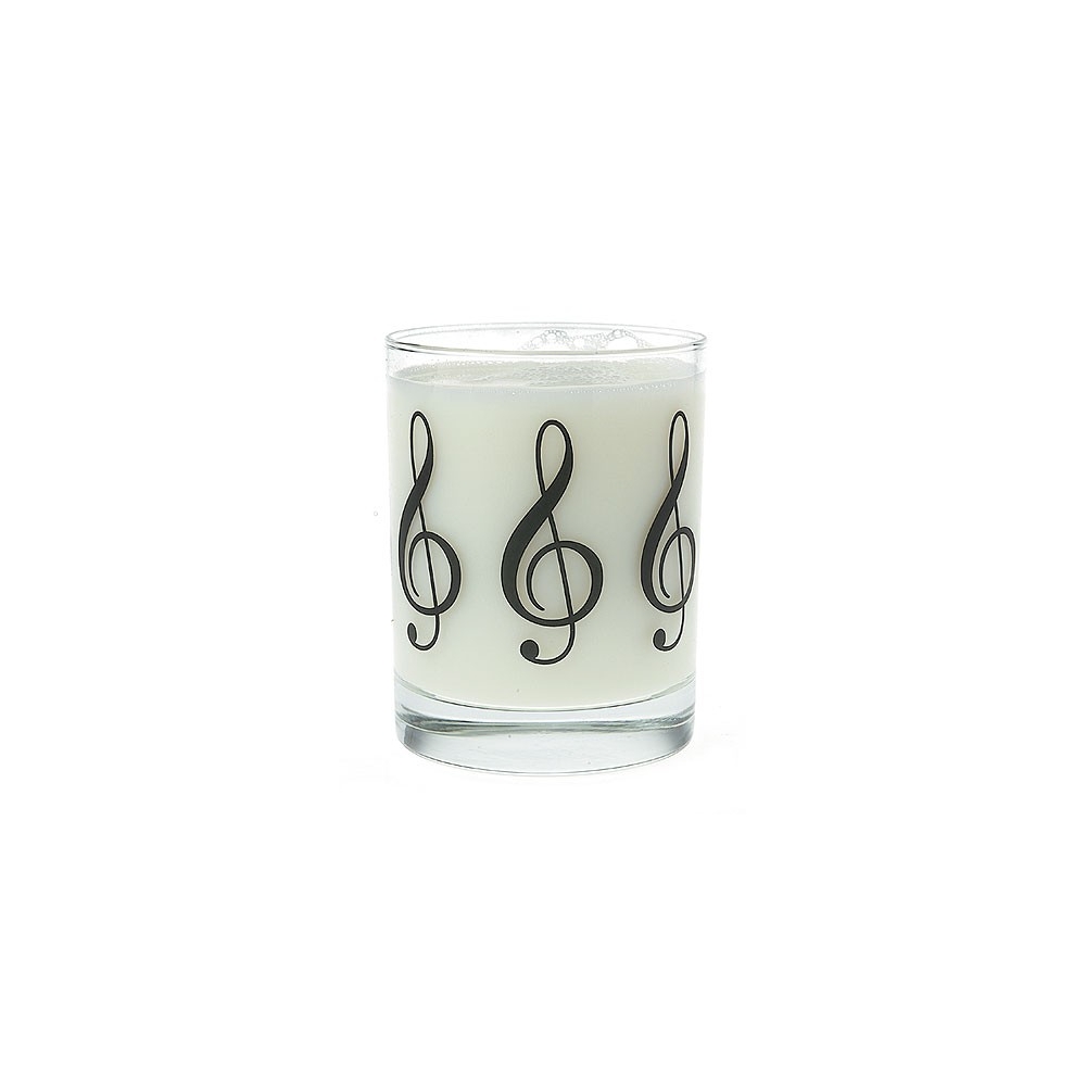 Clear Glass Tumbler: Treble Clef