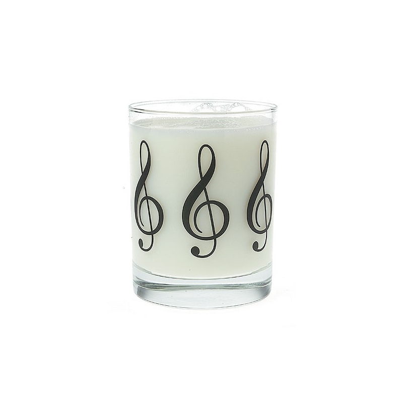 Clear Glass Tumbler: Treble Clef