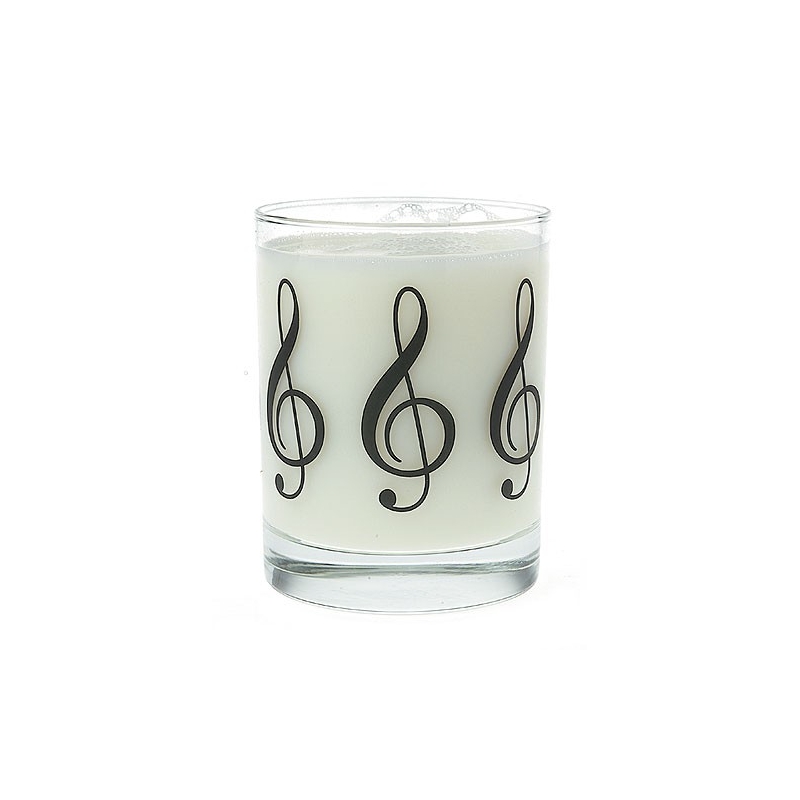 Clear Glass Tumbler: Treble Clef