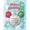 Holiday Card Musical Blue With Bulbs 8/Box