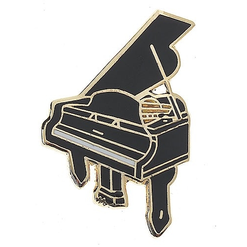 Mini Pin - Grand Piano - Black