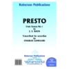Bach, J.S - Presto (Sonata 1) (tr.Camilleri)
