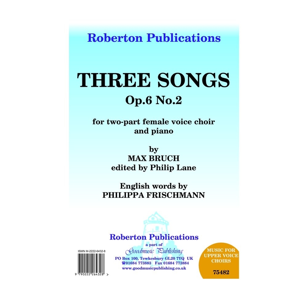 Bruch - Three Songs Op.6/2 Lane/Frischmann
