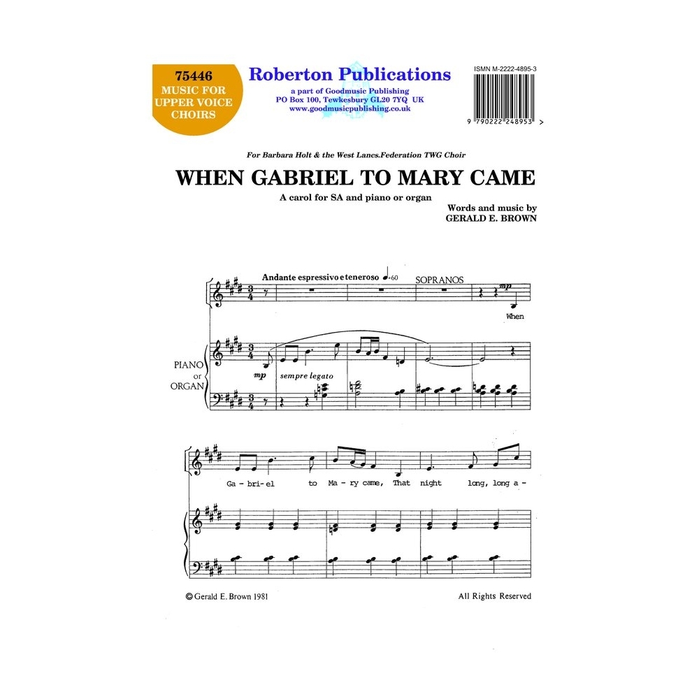 Brown, G - When Gabriel To Mary Came