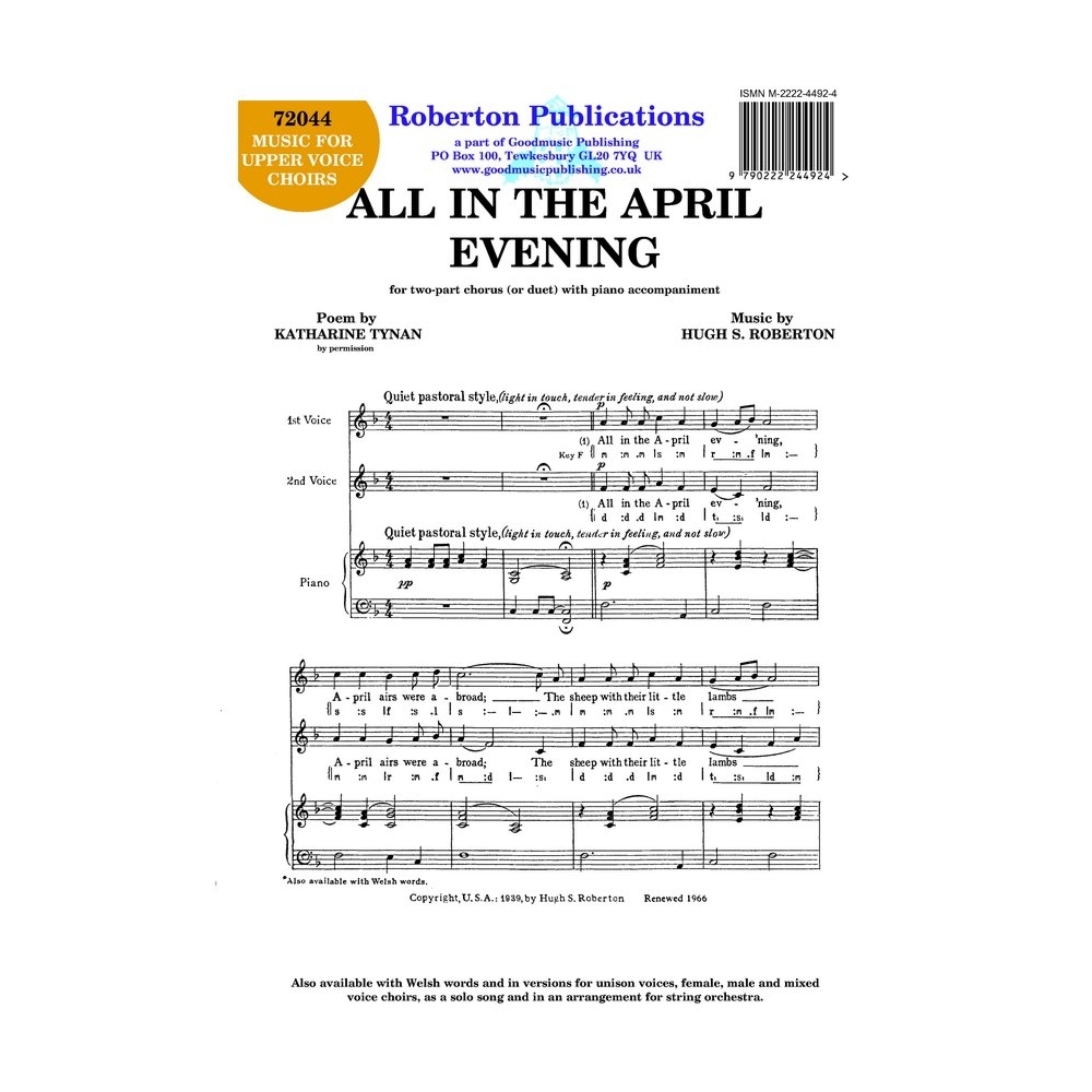 Roberton - All in the April Evening (English)