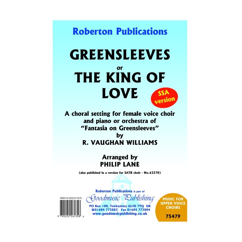 Vaughan Williams, R - Greensleeves/King of Love arr.Lane