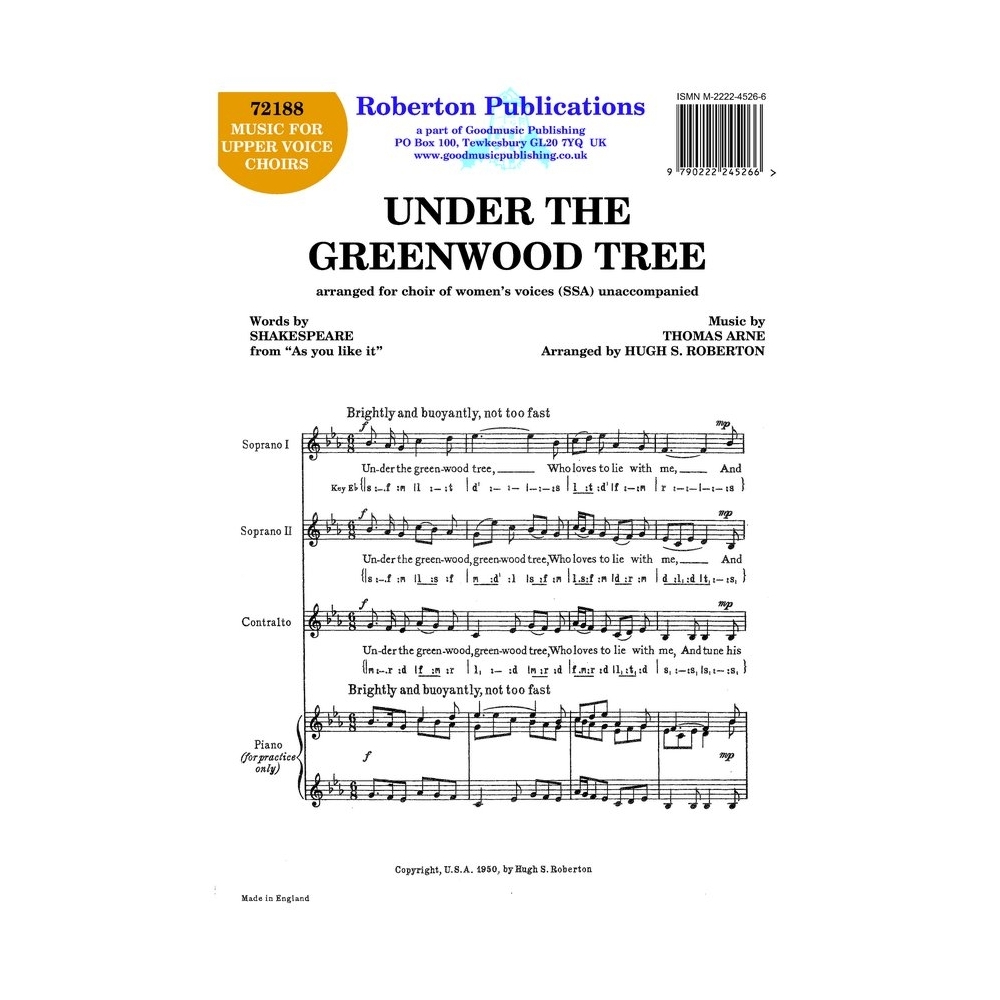 Arne - Under the Greenwood Tree