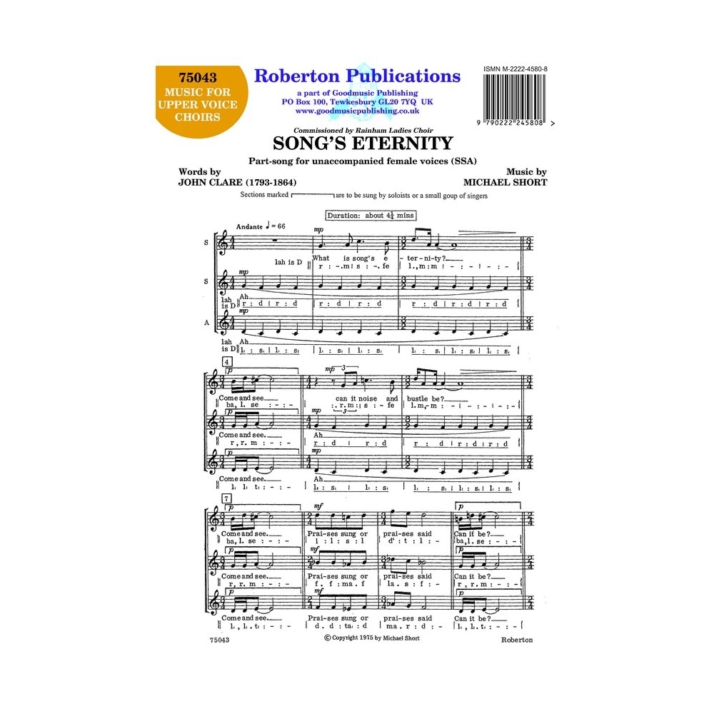 Short, M - Song's Eternity
