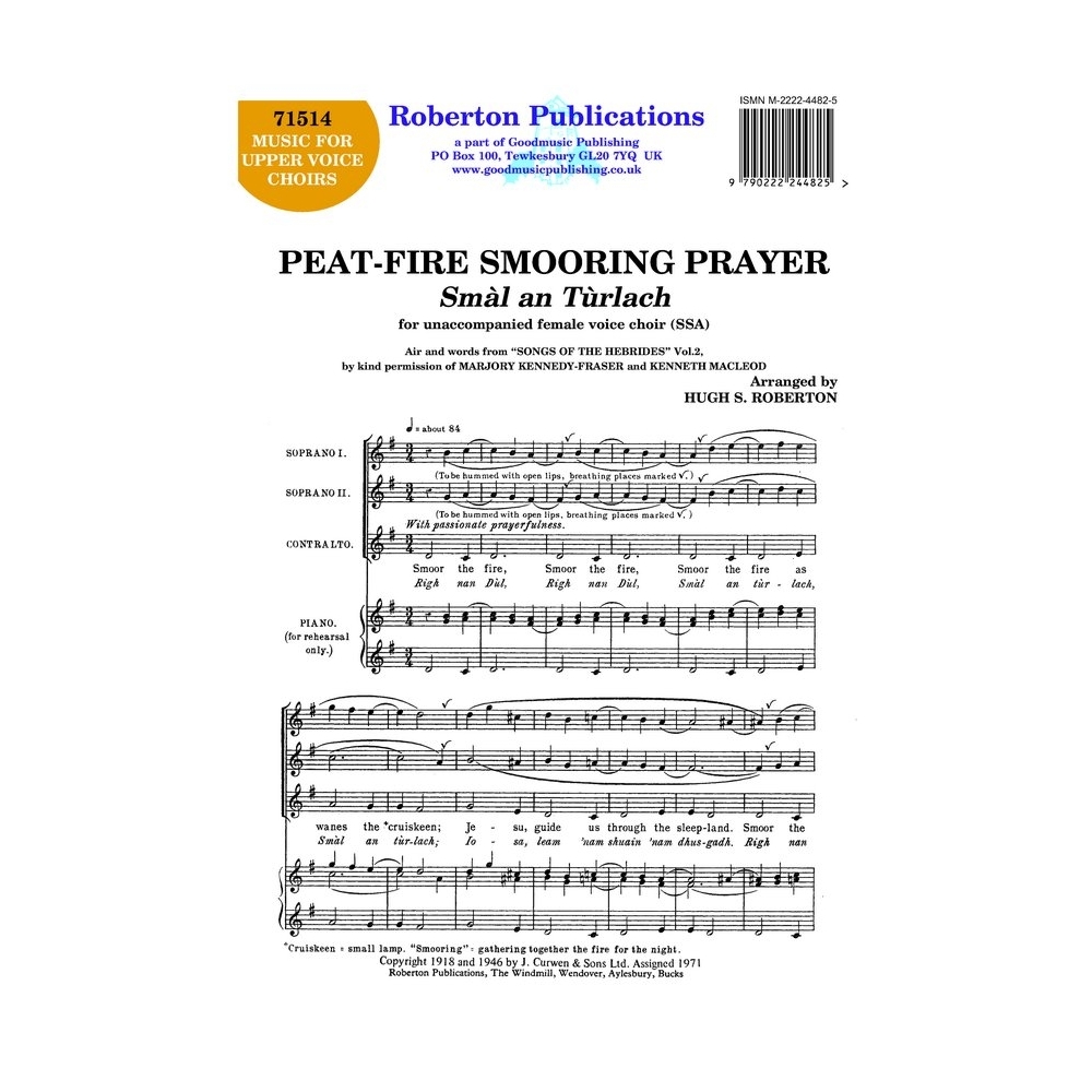 Roberton - Peat Fire Smooring Prayer