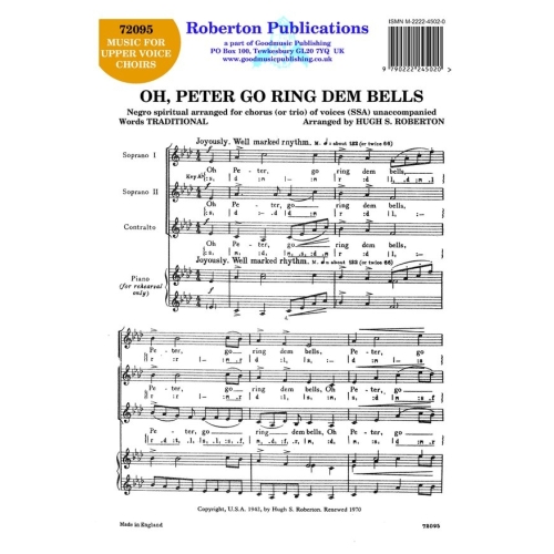 Roberton - Oh, Peter, Go...