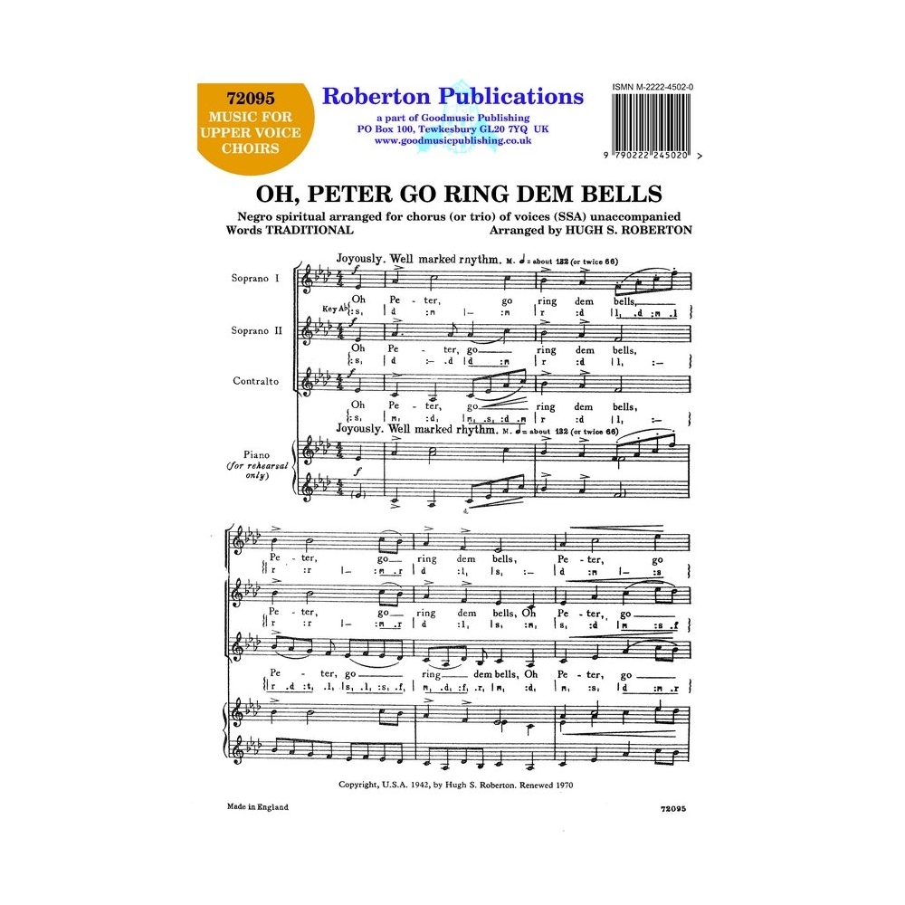 Roberton - Oh, Peter, Go Ring Dem Bells
