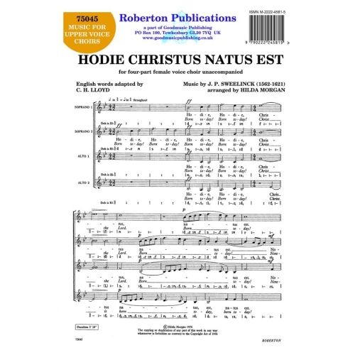 Sweelinck - Hodie Christus...