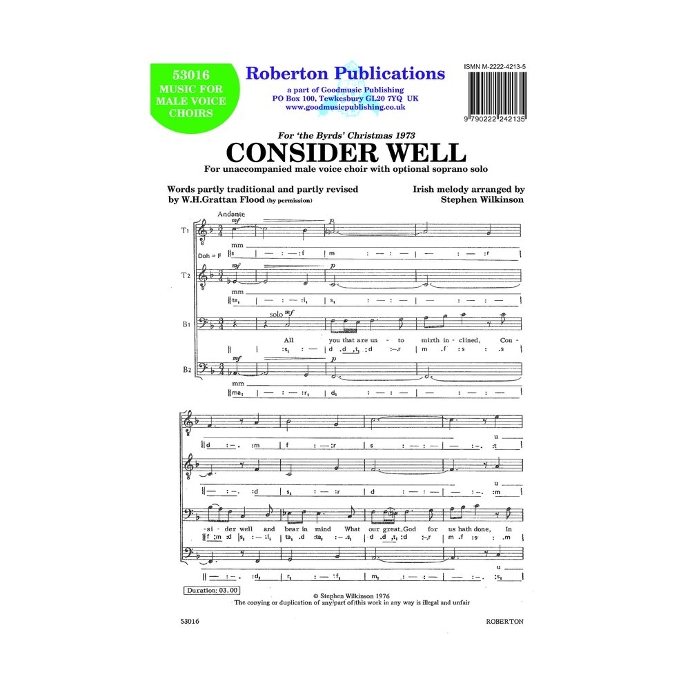 Wilkinson - Consider Well
